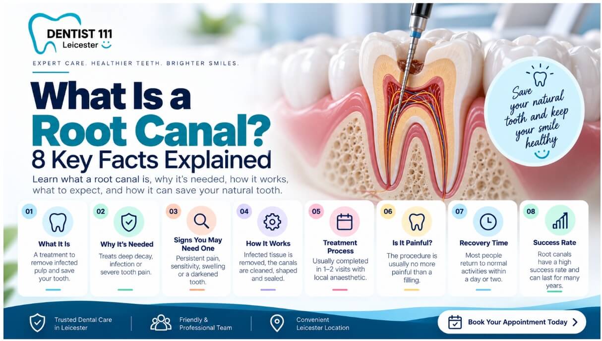 Illustration showing a tooth root canal and dental pulp